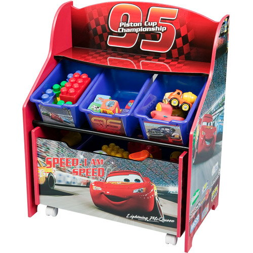 【在庫限り】ディズニー　カーズ　3 in 1 おもちゃ箱＆棚( Disney Cars 3 in 1 Toy Box & Organizer)【smw4】