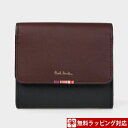 ポールスミス 財布 折財布 レディース クロスオーバーストライプタブ 3つ折り財布 ブラック Paul Smith ポール スミス