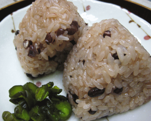 津軽の赤飯 おにぎり甘さをおさえた津軽の赤飯です♪