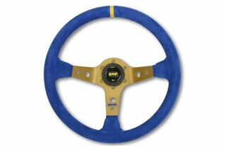 OMP ステアリング コルシカ 90MMディープ ブルースウェード/ゴールド