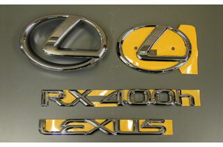 USDM GENUINE USA RX400Hエンブレムブラック4点セット MHU38 ハリアー