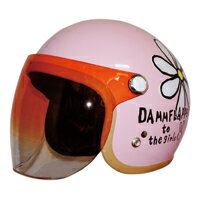 DAMMTRAX （ダムトラックス） フラワージェット　ピンク　(オートバイ用レディスヘルメット)