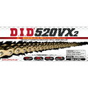 【送料無料】DID(大同工業) 520VX2-110L ゴールド Xリング チェーン 1本 DID520VX2-110G【あす楽対応】