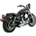 取寄 フルエキゾースト 2in2 17219 ショートショットスタッガード フルエキゾースト 17219 VANCE&HINES(バンスアンドハインズ) クローム 1セット