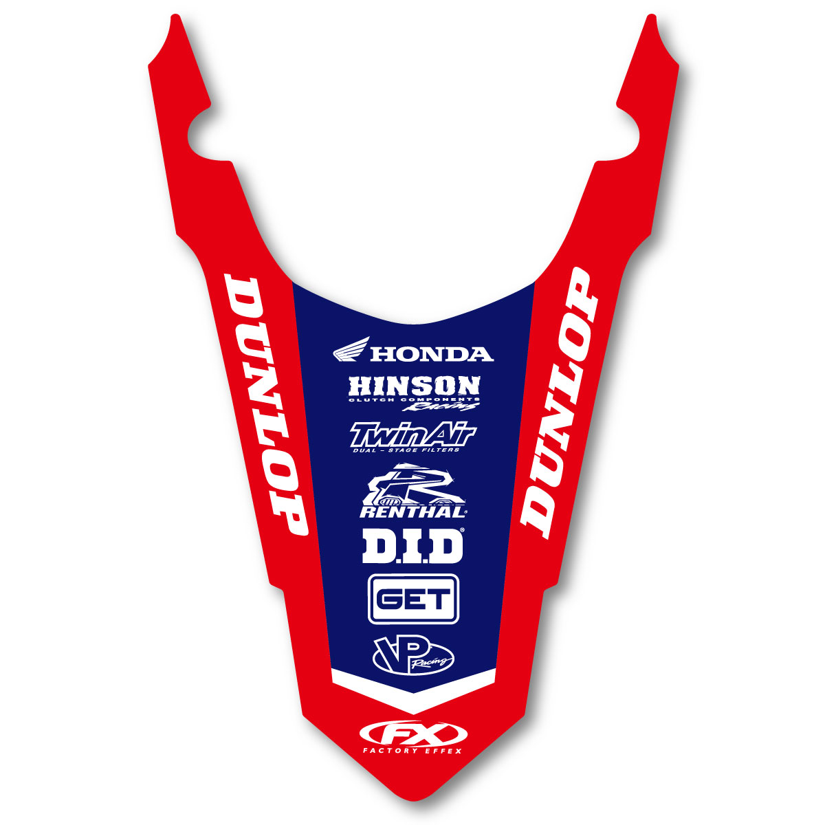 FACTORY EFFEX(ファクトリーエフェックス) リヤフェンダーデカール HONDA CRF250L(21-) D0273 バイク 外装