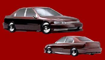 B@DAMD@_h@GA@z_ @ACCORD SEDAN CD3`6@BLACK~METAL@SIDE SKIRT WITH BILLET