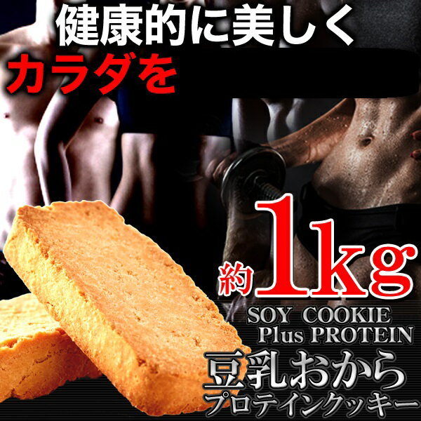 【5個で1個多くおまけ】【大感謝価格 】豆乳おからプロテインクッキー1kg ソイプロテインplus