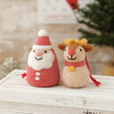 ハマナカ 羊毛フェルトキット クリスマスオーナメント(サンタ・トナカイ) H441-399【割引不可・返品キャンセル不可】