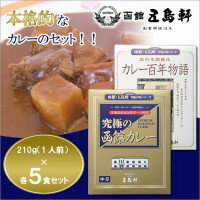 【メーカー直送品】【大感謝価格】 五島軒の函館カレー 中辛 210g ＆ カレー百年物語 中辛 210g×各5食セット 【返品キャンセル不可】