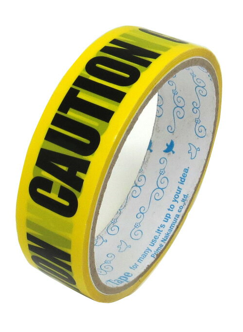 1本100円♪ミニパッキングテープ★CAUTION★[20P01Oct16]...:pas2:10002729