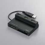 バッファロー（サプライ） 高速カードリーダー／ライター　USBハブ付 ブラック BSCRH01U2BK [BSCRH01U2BK]【RCPmara1207】