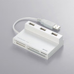 バッファロー（サプライ） 高速カードリーダー/ライター　USBハブ付 ホワイト BSCRH01U2WH [BSCRH01U2WH]カテゴリ：バッファロー（サプライ）|カードリーダー|USB|マルチスロット||