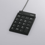 バッファロー（サプライ） スリムテンキーボード　USB2.0ハブ（2ポート）/Tabキー付き ブラック BSTKH07BK [BSTKH07BK]【RCPmara1207】