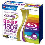 三菱化学メディア 録画用BD-RE　25GB（1-2倍速対応） 5mmケース入り 10枚パック VBE130NP10V1 [VBE130NP10V1]カテゴリ：三菱化学メディア|記録メディア|ブルーレイディスク|||