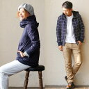 【送料無料】 フードブルゾン 綿麻 ハイネック ス