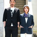 テーラードジャケット 無地 七分袖 レーヨン ポリエステル ...