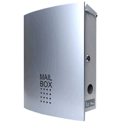 【新登場マグネットモデル】モダンデザイン郵便ポスト・鍵なし利用も可能　LEON　MB4504-M [Mail Box MB4504-M (Silver)]