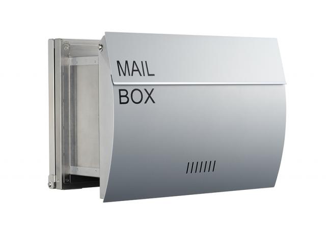 【30%OFF!!】　埋め込み式　モダンデザイン郵便ポスト LEON MB0310 オールステンレスモデル[Mail Box MB0310W (Silver)][Mail Box MB0310W (SS)]LEONシリーズ初の埋め込み型！頑丈で高耐久性を誇るステンレス製ボディ。