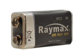 Raymax9Vマンガン乾電池(特価！角型乾電池・ラジコンやエフェクター、アンプなどに！)
