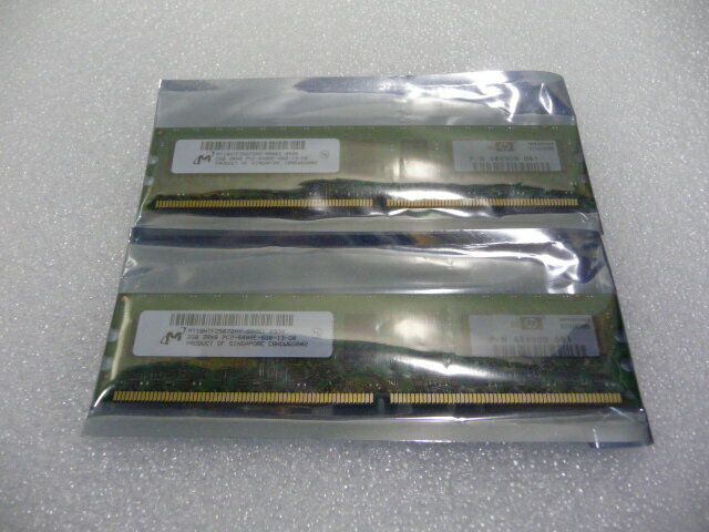 美品★信頼HP純正品ECC DDR2 PC2-6400E 2GB×2枚組 計4GB★PCサーバワークステーション用富士通PRIMERGY TX100 S1等にも!