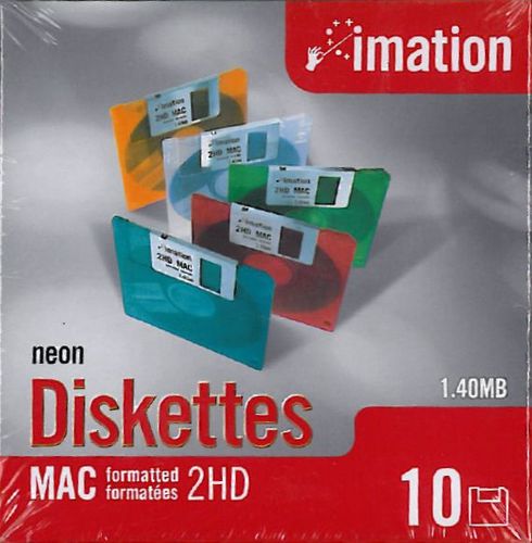 imation 3.5型 カラーフロッピーディスク 40枚セット（10枚組紙箱入り×4）MAC用