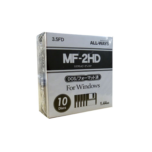 ALL-WAYS 3.5FD MF-2HD 10枚×40箱400枚入り DOS/フォーマット済