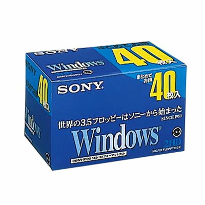 SONY 40MF2HDGEDV 黒 40枚入 DOS/V 3.5FDフロッピーディスク...:pc-supply:10001690