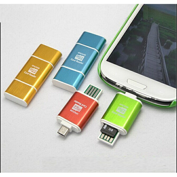    GalaxyS2/S3/HTC/[J[X}zOTG/p\RΉ 2in1 micro USBUSB J[h[_[S4F P25Apr15 