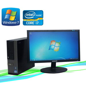 中古パソコンDELL7010SF20ワイド液晶(Corei7-3770(3.4GHz)(メモリー8GB)(DVDマルチ)(64BitWindows7Pro)(dtb-416)【中古】【中古パソコン】10P23Aug15【smtb-k】