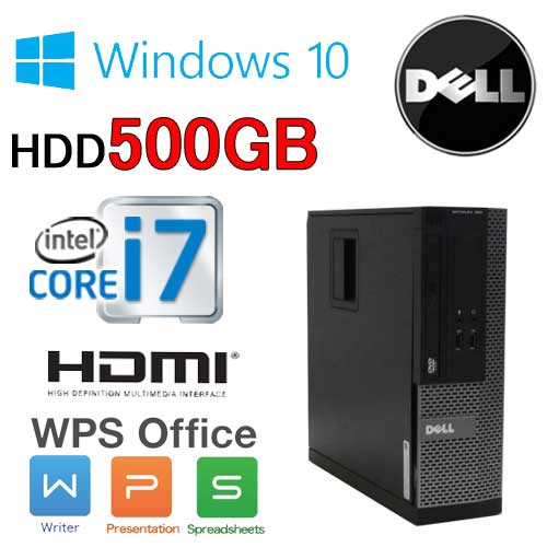 DELL Optiplex 3010SF Core i7 2600(3.4Ghz) HDMI 4GB HDD500GB DVD-ROM WPS Officet Windows10 Home 64bit(MAR) 1627aR  Ãp\R fXNgbv