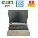 HP ProBook 450 G3 Windows 10 正規版Office Core i5-6200U 2.3GHz メモリ4GB 新品SSD128GB Sマルチ WEBカメラ15.6インチHD 在宅 テレワーク リモート ZOOM 中古ノートパソコン 送料無料