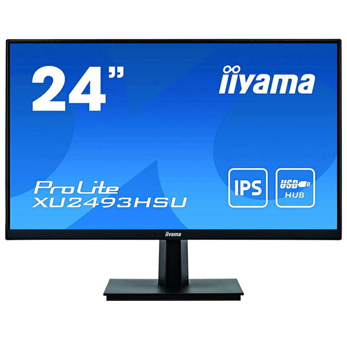 飯山 <strong>iiyama</strong> モニター ディスプレイ ProLite LCD XU2493HS XU2493HS-B1(<strong>23.8</strong>型/IPS方式ノングレア非光沢/広視野角/ティルト/1920x1080/DP,HDMI,D-Sub) 3ヶ月保証付き 送料無料