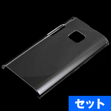 3月下旬頃入荷予定! 現在予約受付中!!【メール便で送料無料】クリスタルカバー P-04D/P-05D/102P(クリア)+液晶保護シートセット