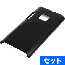 3月下旬頃入荷予定! 現在予約受付中!!【メール便で送料無料】クリスタルカバー P-04D/P-05D/102P(ブラック)+液晶保護シートセット