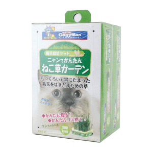 【ドギーマン】　ニャンてかんたん　ねこ草ガーデン　2Pおなかすっきり！毛づくろいで胃にたまった毛玉をはきだすための草を簡単栽培。　2回分。