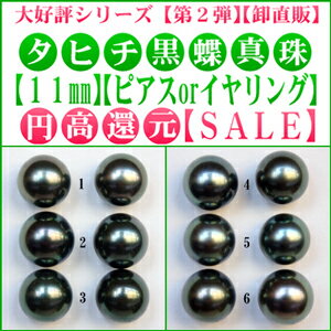 【再入荷】大好評につき【第3弾】【円高還元30％OFFセール】【卸直販の特価商品】超希少！！　タヒチ黒蝶真珠 ピアス　11mm-12mm　ルースペア　ピアス or イヤリング or チャーム　黒蝶真珠 ピアス　メール便送料無料 真珠 ピアス　真珠 イヤリング　激安　破格