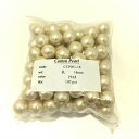 【ネコポス便送料無料】 コットン コットンパール 丸 両穴 16mm パール パーツ
