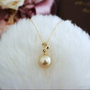 K18 南洋真珠 DIA ネックレスダイア southsea pearl necklace D0.01ct 1pcs