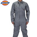 【全品送料無料】国内検針済 Dickies ディッキーズ メンズ Cotton Coverall カバーオール Fisher Stripe フィッシャーストライプ ワークパンツ つなぎ