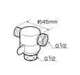 【パナソニック】 　食器洗い乾燥機、整水器専用2分岐コック　CB-K6　