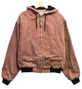 C.E.SCHMIDT WORK WEAR 内側キルティング アクティブジャケット風 コットンダック フード付き ワークジャケット パーカ ブラウン メンズL相当【中古】■