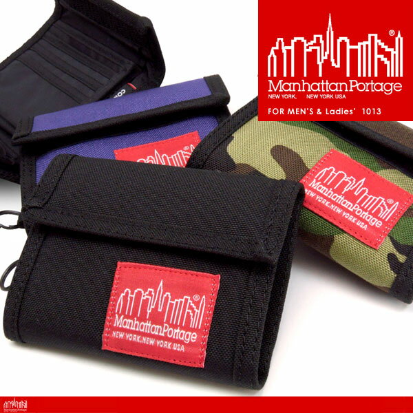 【到着後レビューで2,950円】ManhattanPortage/マンハッタンポーテージ 1013 PARK AVENUE WALLET/パークウォレット/Nylon ナイロン【二つ折り財布】【%OFF】