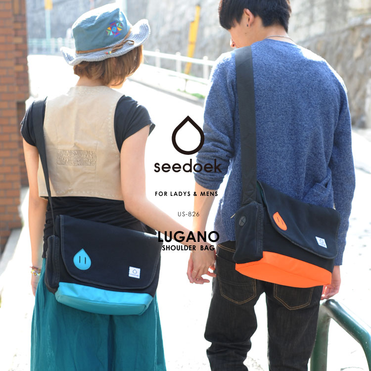 seedoek/シーズック US-826 ルガーノ ショルダーバッグ/メッセンジャーバッグ 斜めがけ ショルダーバッグ ショルダーバッグ かわいい ショルダーバッグ 女の子 ショルダーバッグ A4 フェス ショルダーバッグ ライブ メンズ レディース 男女兼用 ショルダーバッグ