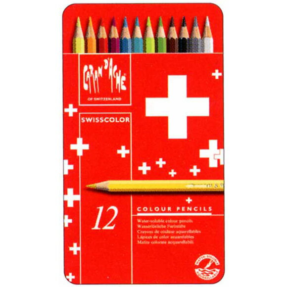 カランダッシュ　色鉛筆　スイスカラー色鉛筆　1285-712　12色＜缶入＞「ブランド」 (1500)