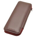 【ペンケース 革】プラチナ万年筆 ペンケース HPLS-3600-2 ポケット付 3本差し ワイン【PLATINUM】【Pencil case】【 プレゼント ギフト 】【万年筆・ボールペンのペンハウス】 (3600)