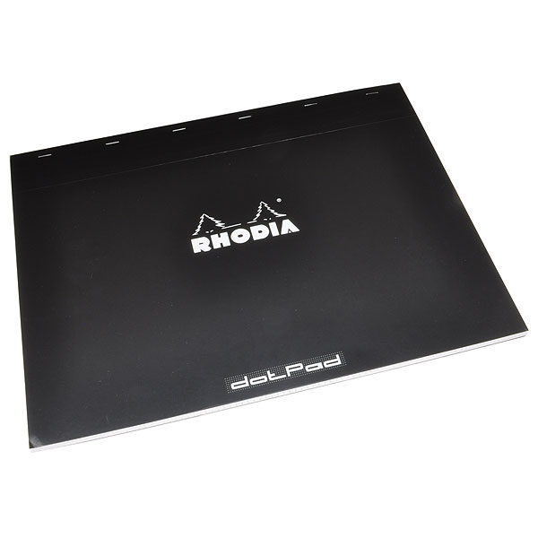 ロディア　5冊パック　ブロックロディア　No.38（A3）　ブラック　ドットパッド　5mmドット方眼「ブランド」「RHODIA」「デザイン文具」【送料無料】 (9000)