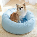 クール&ドライ ラウンドベッド【クッション 夏用 小型犬 中型犬 猫 コットン 洗える リバーシブル 涼感 クール】PEPPY(ペピイ)