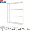 【最短・翌日出荷】 エレクター ERECTA パンチングソリッド W1821xD613xH2197mm PSポール DB付 4段 supererecta スチールラック