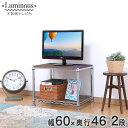幅60 2段ルミナス スチールラック テレビ台 テ
