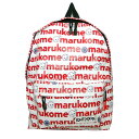 10パーセントオフ 店内全品 ~7/22 (MARUKOME × OUTDOOR) マルコメ君 デイパック (リュックサック) M ホワイト 総柄 ロゴライン アウトドア用品